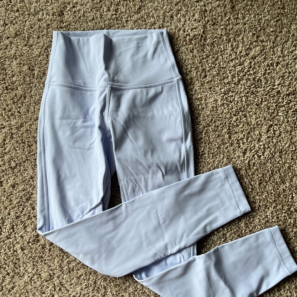Lululemon wunder under 25 inch in pastel blue, size 2